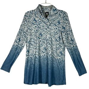 Urbanology PURE Essence Shawl Collar A-line Paisley Ombre Sweater Size Large